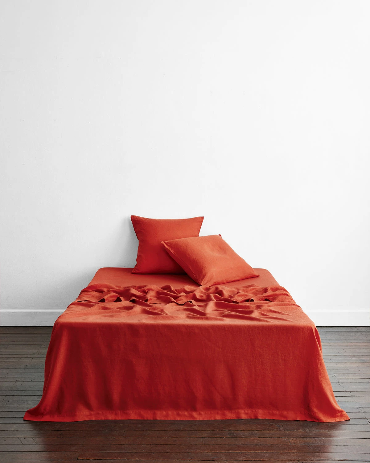 Paprika 100% French Flax Linen European Pillowcases (Set Of Two) 2 Paprika 100% French Flax Linen European Pillowcases (Set Of Two) - Image 2
