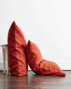 Paprika 100% French Flax Linen Pillowcases (Set Of Two)