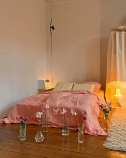 Peach 100% French Flax Linen Duvet Cover -Bed Linings Sales Store peach bedding 9c135f42 3a8d 469f 8885 37de4829cb0c