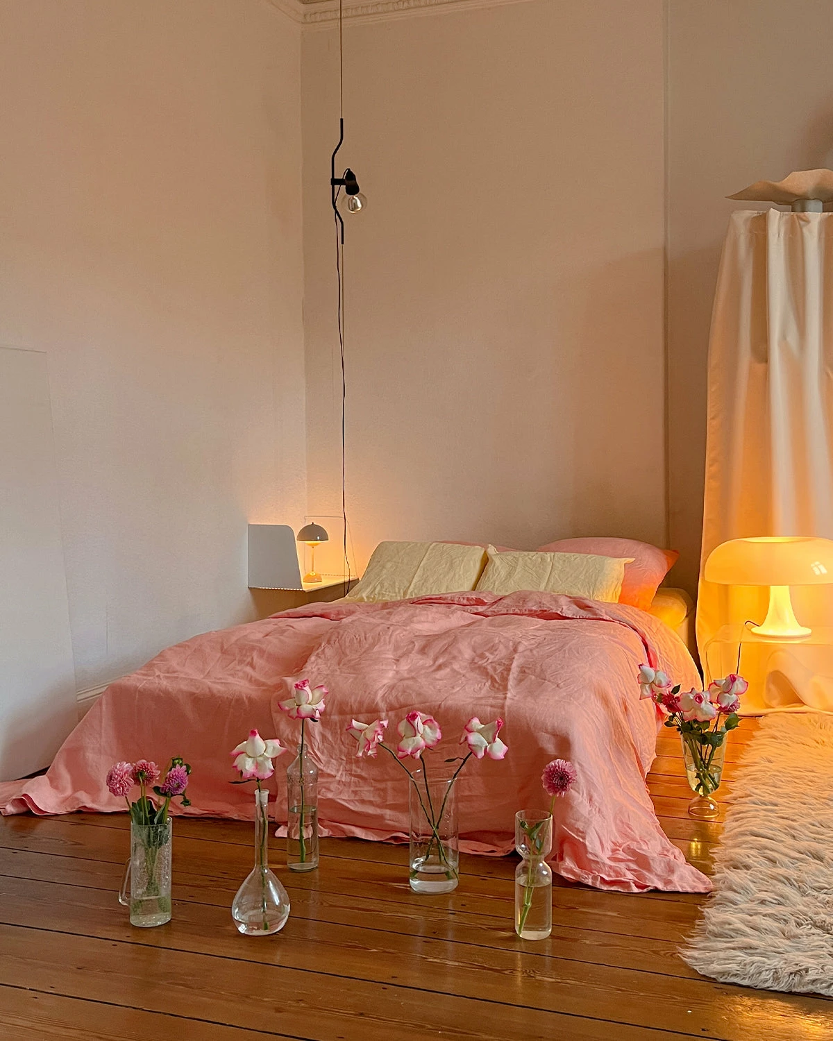 Peach 100% French Flax Linen Pillowcases (Set Of Two) 4 Peach 100% French Flax Linen Pillowcases (Set Of Two) - Image 4