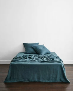 Petrol 100% French Flax Linen European Pillowcases (Set Of Two) -Bed Linings Sales Store petroleuro