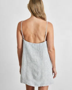 Pinstripe 100% French Flax Linen Slip -Bed Linings Sales Store pin 01