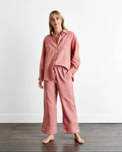 Pink Clay 100% French Flax Linen Pants