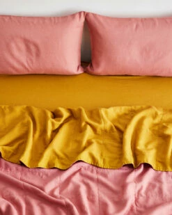 Pink Clay & Turmeric Two-Tone Quilt -Bed Linings Sales Store pink 4