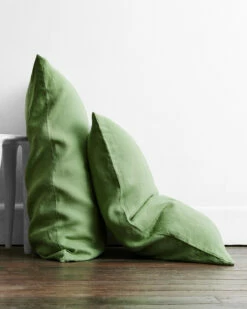 Pistachio 100% French Flax Linen Pillowcases (Set Of Two)