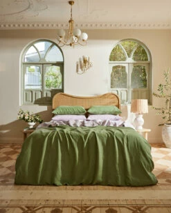 Pistachio 100% French Flax Linen Pillowcases (Set Of Two) -Bed Linings Sales Store pistachio lilac bc8cd85d e9eb 4e78 9616 e5fdfb9aeeda