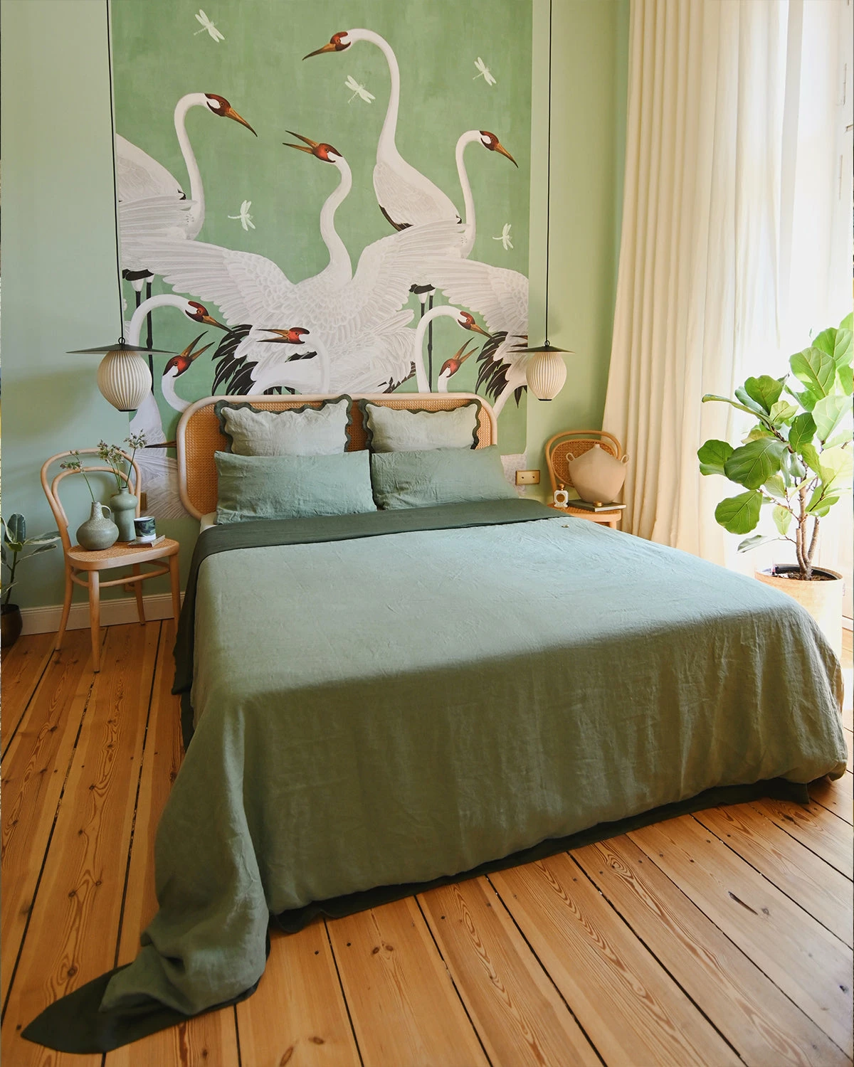 Sage & Olive 100% French Flax Linen Scalloped European Pillowcases (Set Of Two) 4 Sage & Olive 100% French Flax Linen Scalloped European Pillowcases (Set Of Two) - Image 4