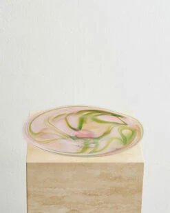 Upstate Handblown Platter In Watermelon