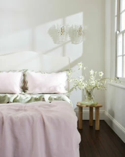 Rosewater & Sage 100% French Flax Linen Scalloped Pillowcases (Set Of Two) -Bed Linings Sales Store rosesage6