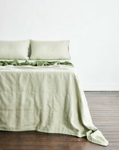 Sage & Olive Two-Tone Quilt -Bed Linings Sales Store sage 5