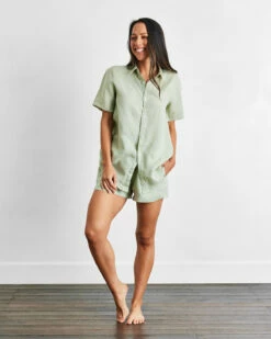 Sage Short Sleepwear Set 5 Sage Short Sleepwear Set -Bed Linings Sales Store sage sshirt 01 3e93fbeb 7182 4647 b2f7 531c5339f9df
