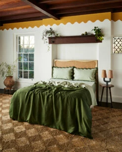 Sage & Olive 100% French Flax Linen Scalloped Pillowcases (Set Of Two) -Bed Linings Sales Store sageoli6