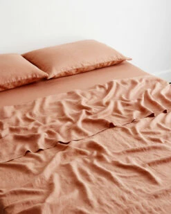 Hazelnut 100% French Flax Linen Sheet Set -Bed Linings Sales Store sheet 03