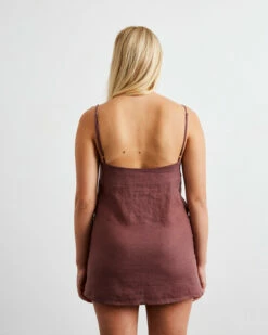 Cacao 100% French Flax Linen Slip 6 Cacao 100% French Flax Linen Slip -Bed Linings Sales Store slip 3