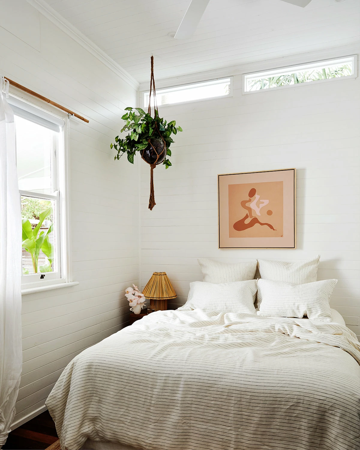 Stripe 100% French Flax Linen Fitted Sheet 4 Stripe 100% French Flax Linen Fitted Sheet - Image 4