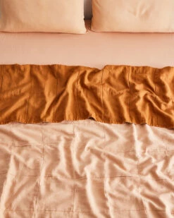 Terracotta & Rust Two-Tone Quilt -Bed Linings Sales Store terra 4