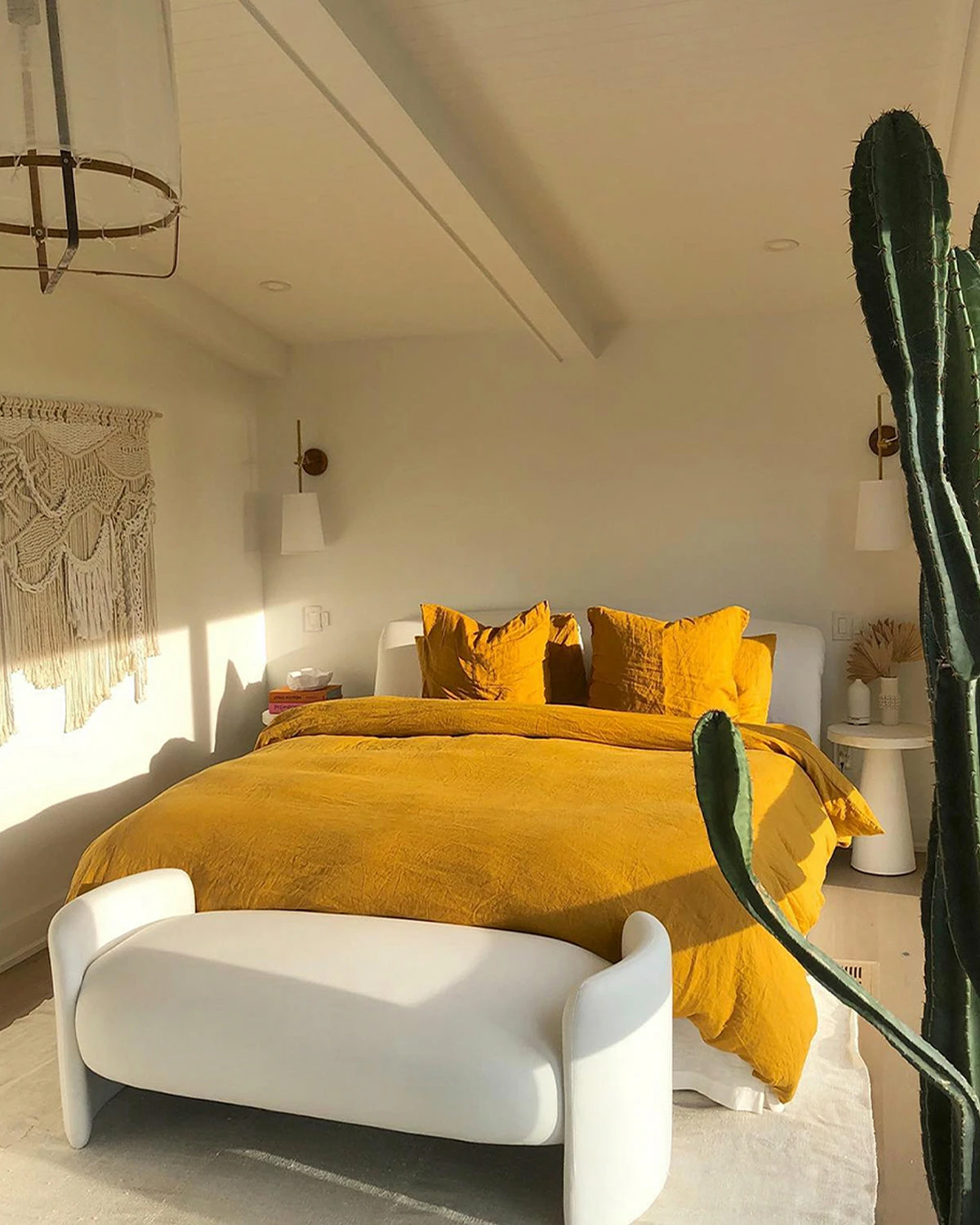 Turmeric 100% French Flax Linen Duvet Cover 4 Turmeric 100% French Flax Linen Duvet Cover - Image 4