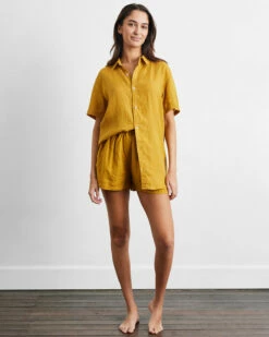 Turmeric Short Sleepwear Set -Bed Linings Sales Store turmeric top 04 78557d13 f762 4c53 a13d e8d15a477302