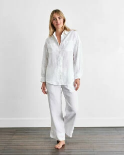 White Long Sleepwear Set -Bed Linings Sales Store wht 05 49c02716 1f79 401a bcf1 2fea22f15c0b