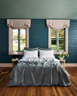 White & Mineral 100% French Flax Linen Scalloped Pillowcases (Set Of Two) -Bed Linings Sales Store whtmin5